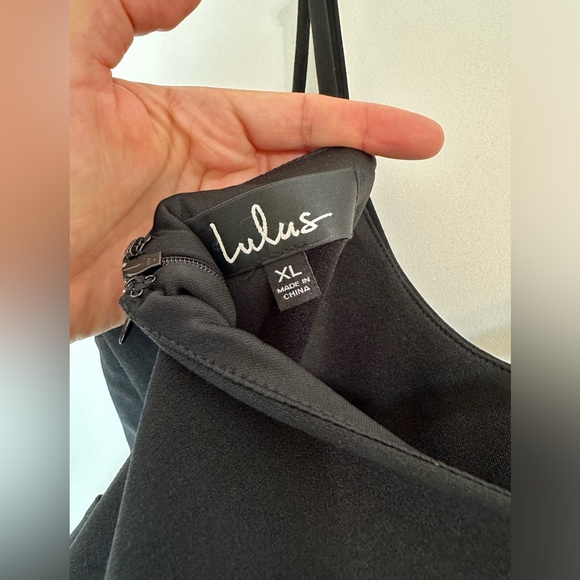 LULU’S Limo Ride Black Lace Bodycon Midi Dress Size XL EUC - Picture 8 of 12